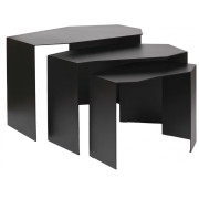Ferm Living - Shard Cluster-Tische (3er Set) - Schwarz