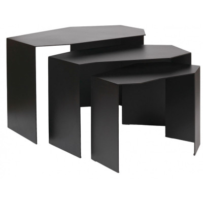 Ferm Living - Shard Cluster-Tische (3er Set) - Schwarz Ferm Living - Shard Cluster-Tische (3er Set) - Schwarz