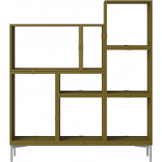 Muuto - Stacked Storage System Bücherregal Konfiguration 5 - Braun Grün