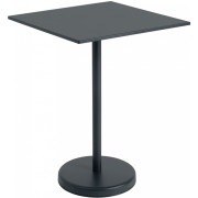 Muuto - Linear Steel Café Tisch Quadratisch H 95 cm - Schwarz