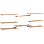Moebe - Shelving System s.85.3.A Regal -  Dreifach - Eiche/Weiß