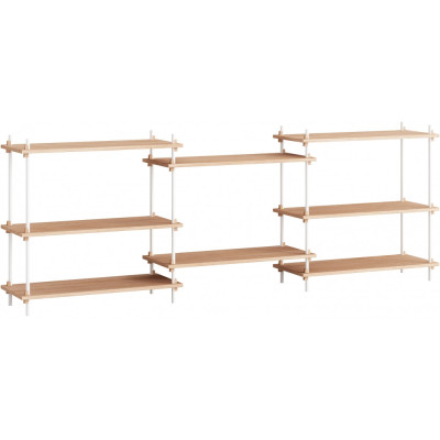 Moebe - Shelving System s.85.3.A Regal -  Dreifach - Eiche/Weiß Moebe - Shelving System s.85.3.A Regal -  Dreifach - Eiche/Weiß