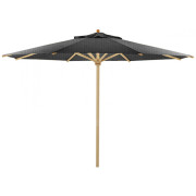 Weishäupl - Klassiker Sonnenschirm Ø350 cm mit Flaschenzug - Rips schiefer (53) | mit Schutzhülle