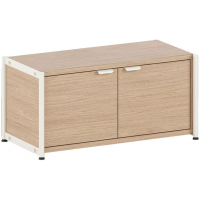 TIPTOE - Unit Regal 1 mit Türen - Creme weiß | 40 cm | 80 cm | 1 TIPTOE - Unit Regal 1 mit Türen - Creme weiß | 40 cm | 80 cm | 1