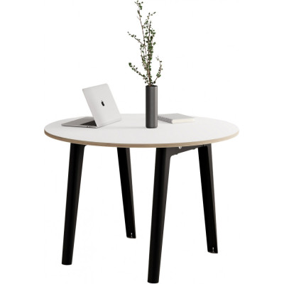 TIPTOE - New Modern Tisch rund - Multiplex weiß | Graphite Black TIPTOE - New Modern Tisch rund - Multiplex weiß | Graphite Black
