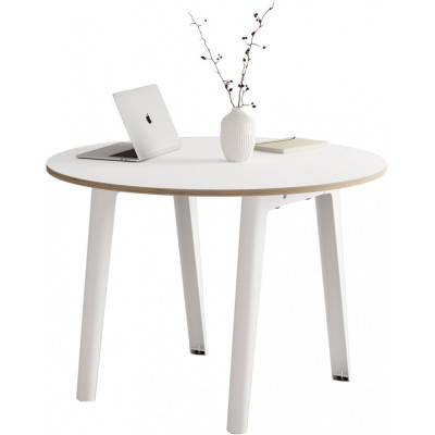 TIPTOE - New Modern Tisch rund - Multiplex weiß | Cloudy White TIPTOE - New Modern Tisch rund - Multiplex weiß | Cloudy White