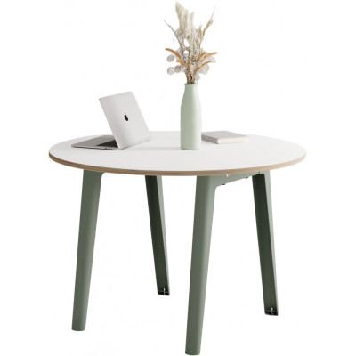 TIPTOE - New Modern Tisch rund - Multiplex weiß | Eucalyptus Grey TIPTOE - New Modern Tisch rund - Multiplex weiß | Eucalyptus Grey
