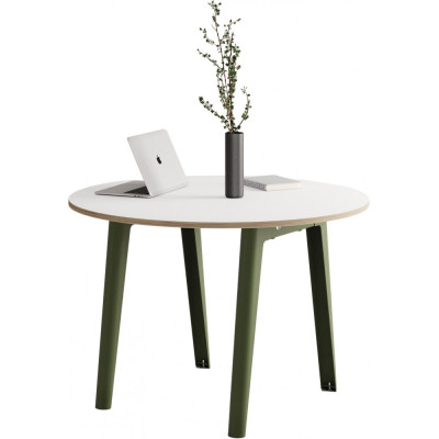 TIPTOE - New Modern Tisch rund - Multiplex weiß | Rosemary Green TIPTOE - New Modern Tisch rund - Multiplex weiß | Rosemary Green