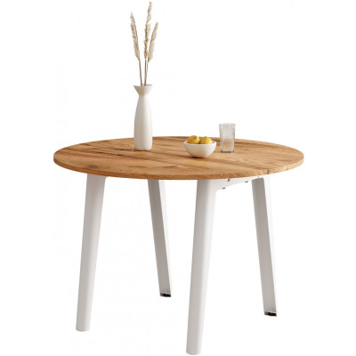 TIPTOE - New Modern Tisch rund - Recyceltes Altholz | Cloudy White TIPTOE - New Modern Tisch rund - Recyceltes Altholz | Cloudy White