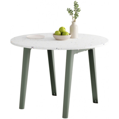 TIPTOE - New Modern Tisch rund - Recycelter Kunststoff | Eucalyptus Grey TIPTOE - New Modern Tisch rund - Recycelter Kunststoff | Eucalyptus Grey