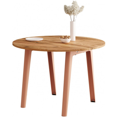 TIPTOE - New Modern Tisch rund - Recyceltes Altholz | Ash Pink TIPTOE - New Modern Tisch rund - Recyceltes Altholz | Ash Pink