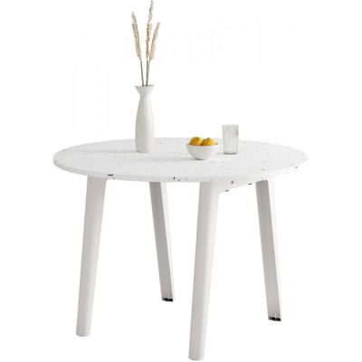 TIPTOE - New Modern Tisch rund - Recycelter Kunststoff | Cloudy White TIPTOE - New Modern Tisch rund - Recycelter Kunststoff | Cloudy White