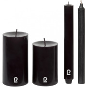 Lambert - Kerze Rund H 25 cm (16er Set) - Schwarz
