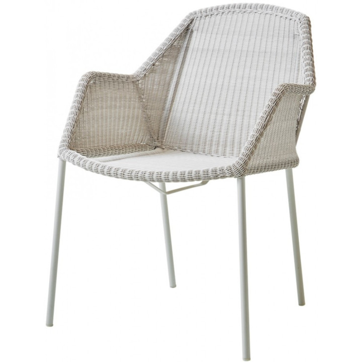 Cane-line - Breeze Sessel -  stapelbar - Weißgrau Cane-line - Breeze Sessel -  stapelbar - Weißgrau