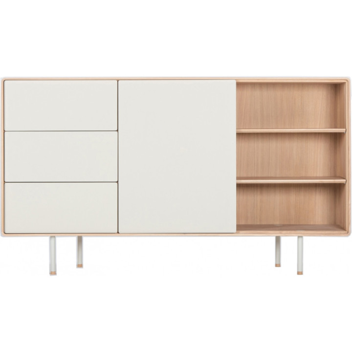 Gazzda - Fina Kommode 176 - Mushroom / Eiche Weiß geölt Gazzda - Fina Kommode 176 - Mushroom / Eiche Weiß geölt