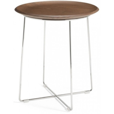 Kartell - Al Wood Beistelltisch Basic Veneer - Holz dunkel / Chrom Kartell - Al Wood Beistelltisch Basic Veneer - Holz dunkel / Chrom