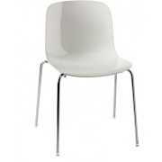 Magis - Troy Stapelstuhl 4 Beine - Chrom/Weiß-Clear