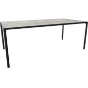 Emu - Terramare rechteckiger Tisch mit Platte aus Steinzeug - Schwarz (24) / Blei (53)