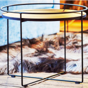 Jan Kurtz - Clock Couchtisch - Ø50cm -  H44cm | Glas schwarz