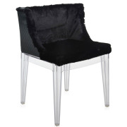 Kartell - Mademoiselle Stuhl Kravitz - Pelz Leder-Transparent