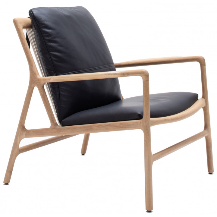 Gazzda - Dedo Easy Chair Armlehnstuhl - Schwarz (Dakar Leder 0500) Gazzda - Dedo Easy Chair Armlehnstuhl - Schwarz (Dakar Leder 0500)