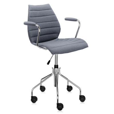 Kartell - Maui Soft Bürostuhl mit Armlehnen - Trevira Grau Kartell - Maui Soft Bürostuhl mit Armlehnen - Trevira Grau