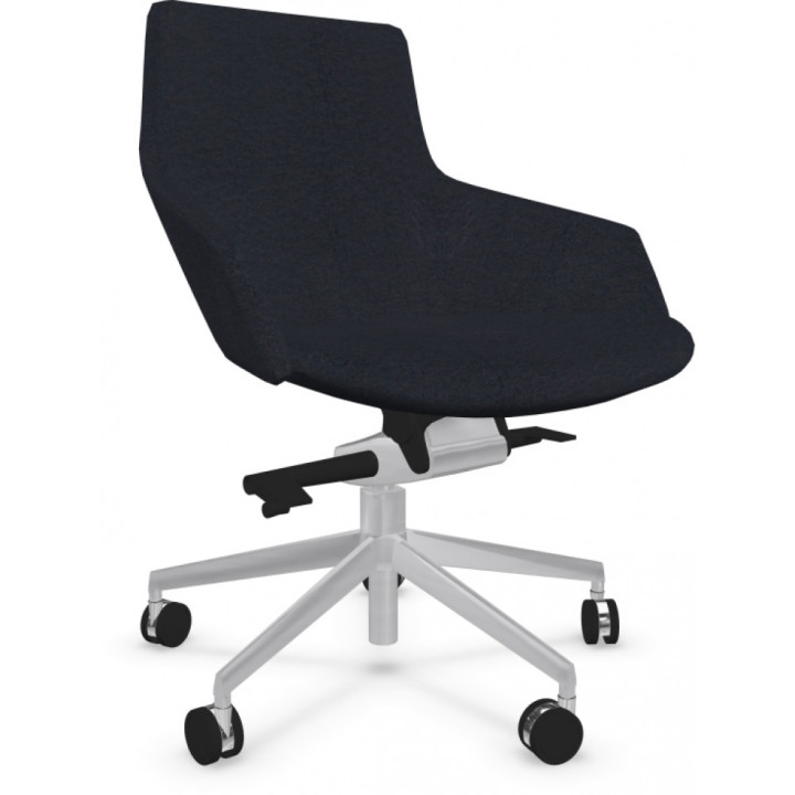 Arper - Aston Conference Syncro 1933 Stuhl mit Rollen - Kunstleder Schwarz Arper - Aston Conference Syncro 1933 Stuhl mit Rollen - Kunstleder Schwarz