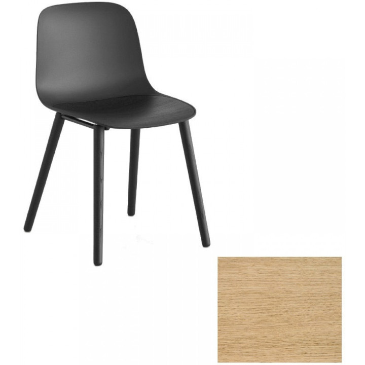 La Palma - Seela Stuhl schwarz lackiert mit Beinen aus gebleichter Eiche - Holz schwarz gebeizt (Sitzschale: Polypropylen) La Palma - Seela Stuhl schwarz lackiert mit Beinen aus gebleichter Eiche - Holz schwarz gebeizt (Sitzschale: Polypropylen)