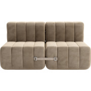 Ambivalenz - Curt Sofa Set 4 - Grau / Braun (Barcelona Vole V3347/15)