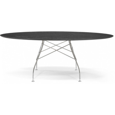 Kartell - Glossy Tisch oval 192 cm - Schwarz / Verchromt Kartell - Glossy Tisch oval 192 cm - Schwarz / Verchromt