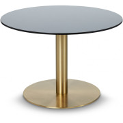 Tom Dixon - Flash Circle Beistelltisch - Schwarz (Gestell: Messing)