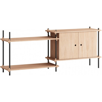 Moebe - Shelving System s.65.2.C Regal -  Doppelt - Eiche/Schwarz Moebe - Shelving System s.65.2.C Regal -  Doppelt - Eiche/Schwarz