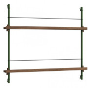 Moebe - MS.65.1 Magazin Regal Eiche geräuchert - Piniengrün