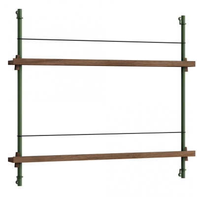 Moebe - MS.65.1 Magazin Regal Eiche geräuchert - Piniengrün Moebe - MS.65.1 Magazin Regal Eiche geräuchert - Piniengrün