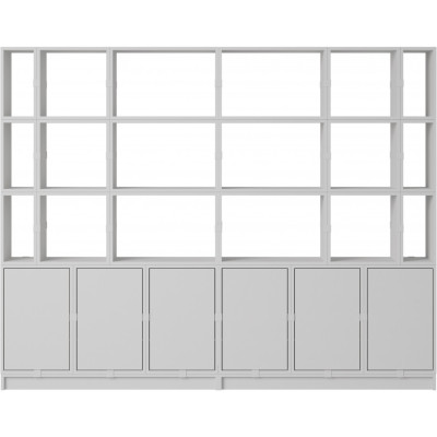 Muuto - Stacked Storage System Büroregal Konfiguration 2 - Grau Muuto - Stacked Storage System Büroregal Konfiguration 2 - Grau
