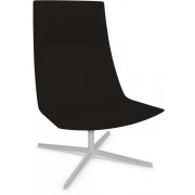 Arper - Catifa 70 2007 Loungesessel drehbar - Weichleder Schwarz