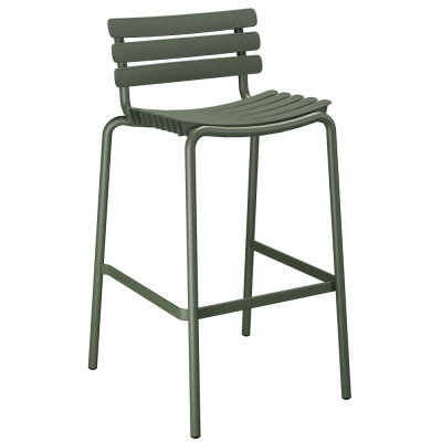 Houe - ReCLIPS Barhocker mit Rückenlehne - Olivgrün Houe - ReCLIPS Barhocker mit Rückenlehne - Olivgrün