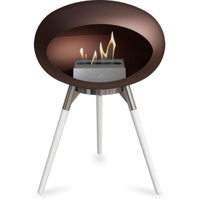 Le Feu - Dome Ground Low Bioethanol-Kamin Mocca - Stahl poliert | Eiche weiß | Stahl Le Feu - Dome Ground Low Bioethanol-Kamin Mocca - Stahl poliert | Eiche weiß | Stahl