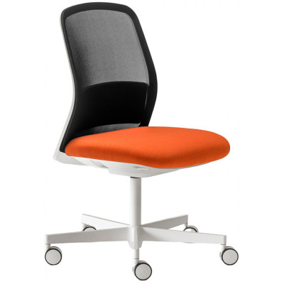Pedrali - Polar 3770 Bürostuhl - Orange; Gestell: Weiß Pedrali - Polar 3770 Bürostuhl - Orange; Gestell: Weiß
