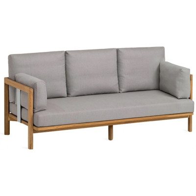 Weishäupl - New Hampton 3-Sitzer Sofa - Metallwangen Edelstahl | Sand (Acryltuch) Weishäupl - New Hampton 3-Sitzer Sofa - Metallwangen Edelstahl | Sand (Acryltuch)