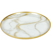 Lambert - Achat Teller M (4er Set) - Elfenbein/Gold