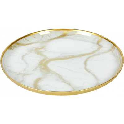 Lambert - Achat Teller M (4er Set) - Elfenbein/Gold Lambert - Achat Teller M (4er Set) - Elfenbein/Gold