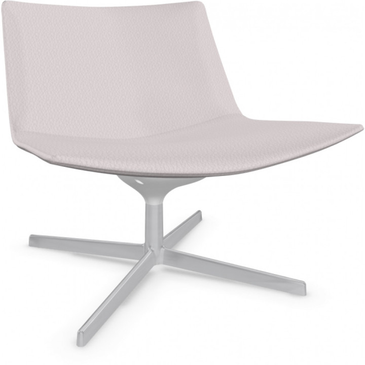 Arper - Catifa 60 2139 Loungesessel - Weichleder Weiß Arper - Catifa 60 2139 Loungesessel - Weichleder Weiß