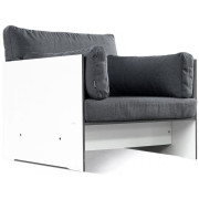 Conmoto - Riva Lounger Sessel - Weiß | Beigegrau