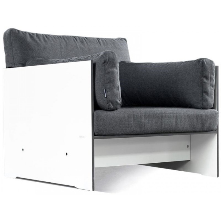 Conmoto - Riva Lounger Sessel - Weiß | Beigegrau Conmoto - Riva Lounger Sessel - Weiß | Beigegrau