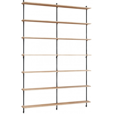 Moebe - Wall Shelving ws.230.2.B Wandregal -  Doppelt - Eiche/Schwarz Moebe - Wall Shelving ws.230.2.B Wandregal -  Doppelt - Eiche/Schwarz