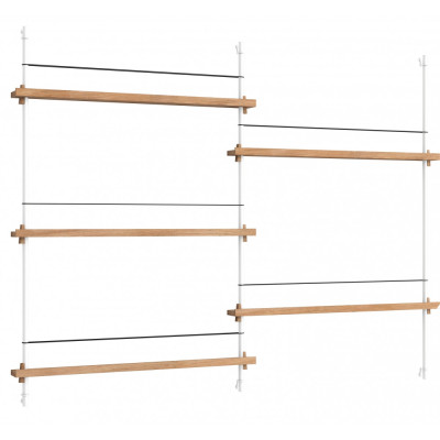 Moebe - MS.115.2 Magazin Regal Eiche - Eiche / Weiß Moebe - MS.115.2 Magazin Regal Eiche - Eiche / Weiß