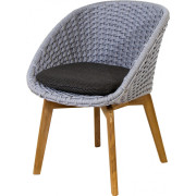 Cane-line - Peacock Sessel - Teak / Hellgrau | Dunkelgrau (Focus)
