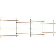 Moebe - Wall Shelving ws.85.4 Wandregal -  Vierfach - Eiche/Warmes Grau