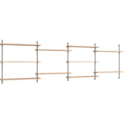 Moebe - Wall Shelving ws.85.4 Wandregal -  Vierfach - Eiche/Warmes Grau Moebe - Wall Shelving ws.85.4 Wandregal -  Vierfach - Eiche/Warmes Grau